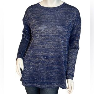 B6- medium blue long sleeve top size M MNG BASICS